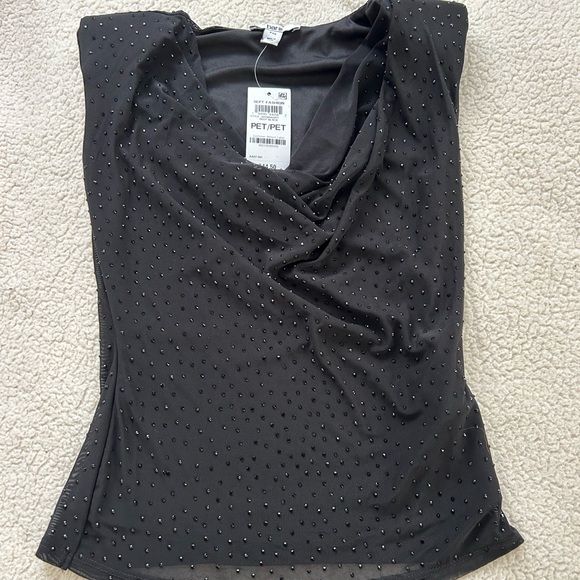Bar III Black Studded Women's Blouse - Picture 1 of 2